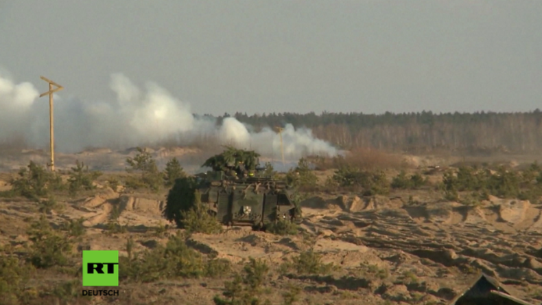 NATO-Militärtraining auf dem Truppenübungsplatz Rukla in Litauen unter deutscher Führung. 