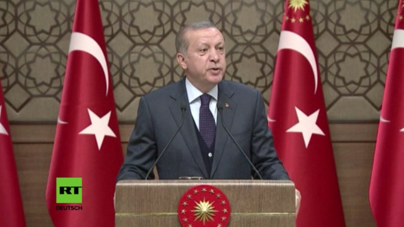 Erdogan während seiner Rede gestern in Ankara.