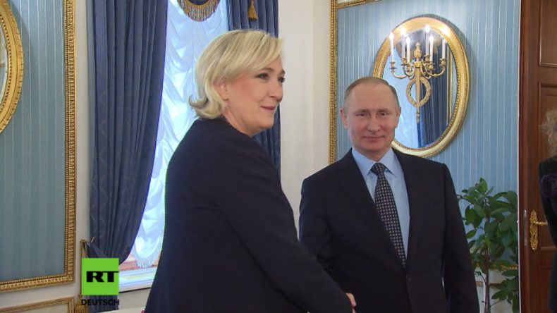 Putin und Le Pen treffen in Moskau erstmals zusammen.