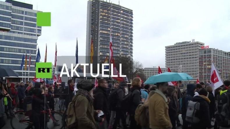 Studentischer Warnstreik in Berlin: "Gemeinsam gegen Prekarisierung" 