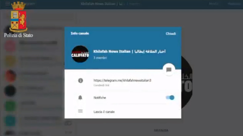 Minderjähriger Italiener wirbt für Terror – Behörden lassen seinen Kanal bei "Telegram" löschen