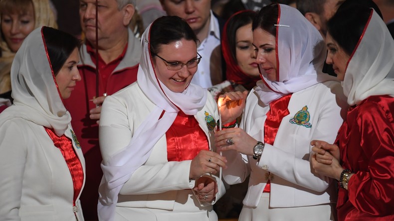 Ostern: Russisch-orthodoxer Gottesdienst in Christ-Erlöser-Kathedrale in Moskau