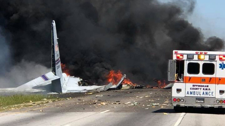 US-Militärflugzeug C-130 in Georgia abgestürzt, mehrere Insassen tot