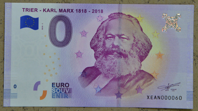 Null-Euro-Scheine mit Karl Marx werden zum Verkaufshit 