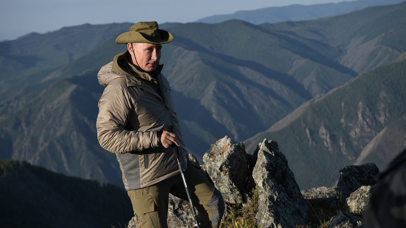 Ein Bergspaziergang: Putins Kurzurlaub auf dem Jenissei