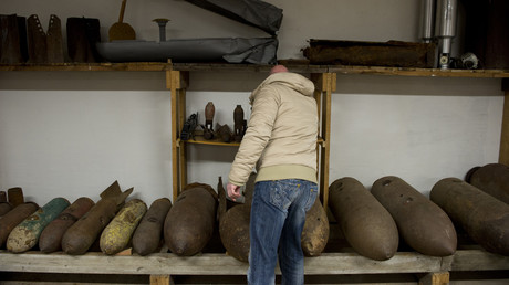 Niedrigwasser der Elbe legt Weltkriegsmunition frei