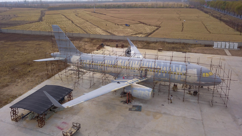 Modellbau im großen Stil: Chinese baut Airbus A320 in Originalgröße nach (Video)