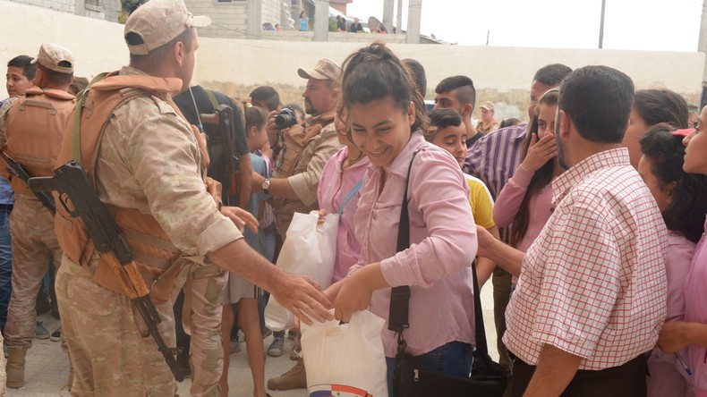 Gut sechs Tonnen humanitäre Hilfsgüter innerhalb von zwei Tagen in Syrien verteilt
