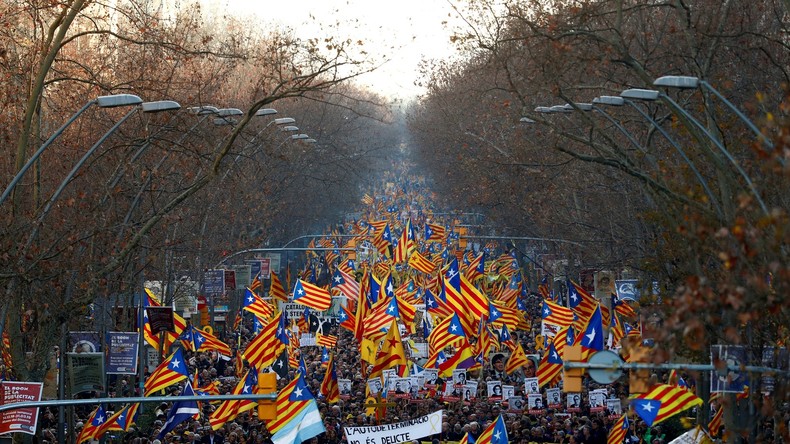 LIVE: Katalanen protestieren in Madrid gegen spanische Justiz 