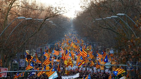 LIVE: Katalanen protestieren in Madrid gegen spanische Justiz