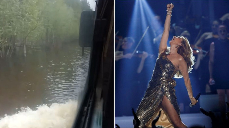 Russischer Bus mit Passagieren durchquert überfluteten Fluss zu "Titanic"-Soundtrack (Video)