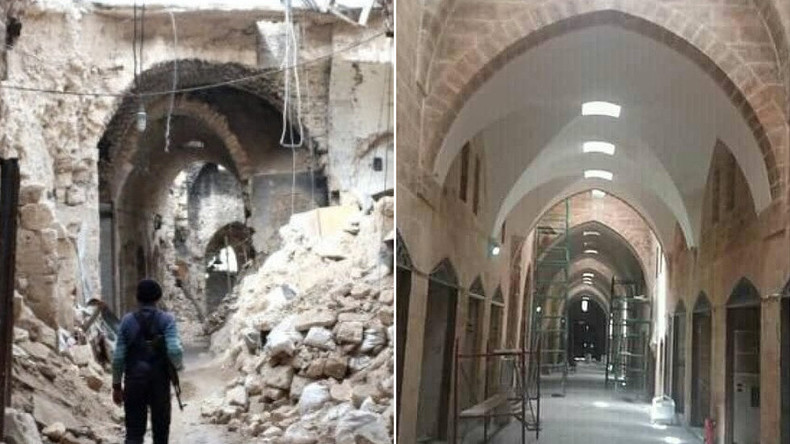 Wiederaufbau von Aleppo: Vorher-Nachher-Fotos zeigen Erfolge bei Restaurierung der Altstadt