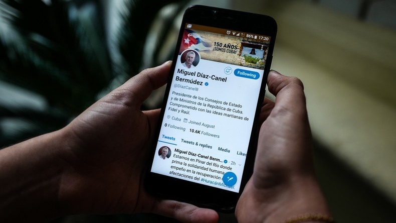 Twitter sperrt Accounts führender Medien Kubas während Ansprache von Präsident Miguel Díaz-Canel