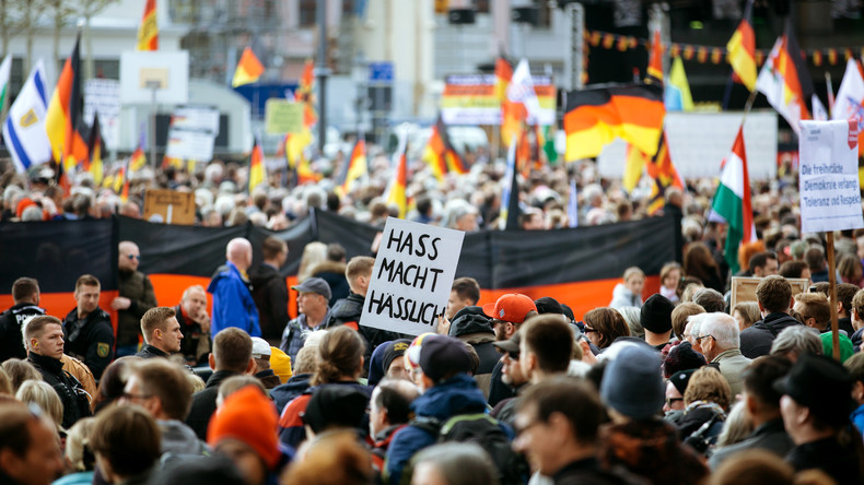 LIVE: Proteste zum 5. Geburtstag von Pegida in Dresden
