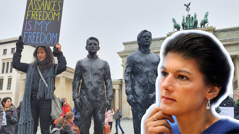 "Hat mit Rechtsstaat nichts zu tun" – Sahra Wagenknecht bei der Enthüllung von Whistleblower-Denkmal