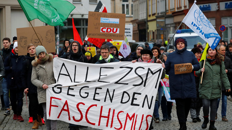 Nach Thüringen-Eklat – Aktivisten demonstrieren gegen AfD-Neujahrsempfang in Münster (Video)