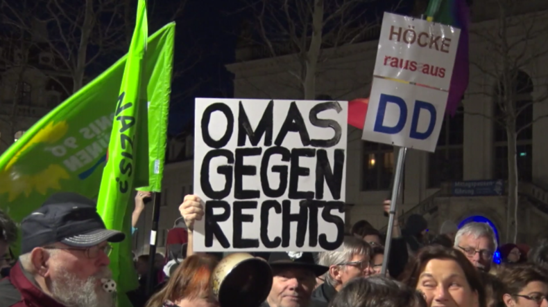 Dresden: Antifa, CDU und FDP demonstrieren gegen 200. Pegida-Marsch mit Höcke-Besuch