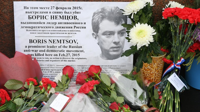 Gedenkmarsch in Moskau zum fünften Jahrestag des Mordes an Boris Nemzow