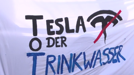 Protestkundgebung gegen Tesla-Fabrik – Waldrodung geht weiter
