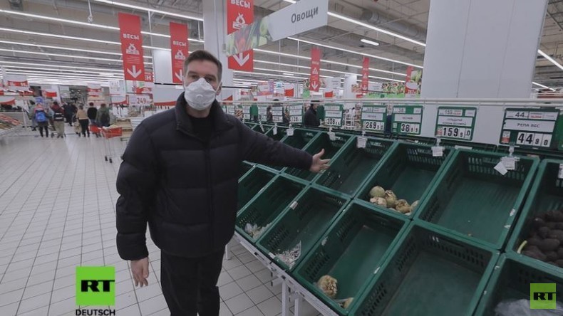 Ansturm auf Öl, Nudeln, Toilettenpapier: Reportage über die Hamsterkäufe in Moskau