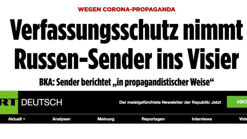 Beobachtet der Verfassungsschutz RT Deutsch wegen Corona? Wie BILD Fake News verbreitet