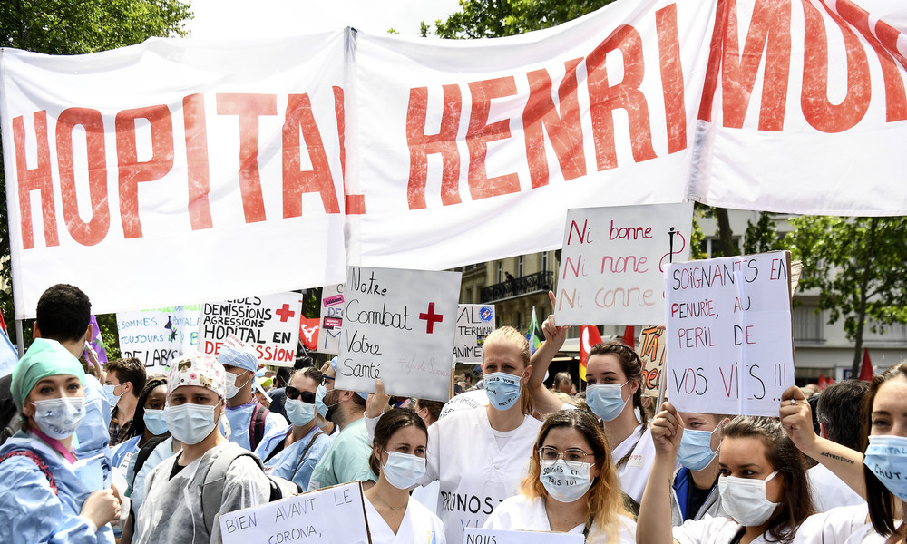 Für mehr als nur Applaus und Plattitüden: Gesundheitspersonal demonstriert in Frankreich