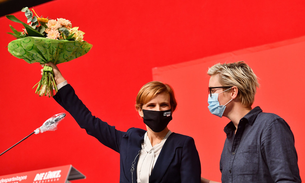 Linke-Parteitag in Thüringen: Hennig-Wellsow und Kipping werben für Regierungsbeteiligung