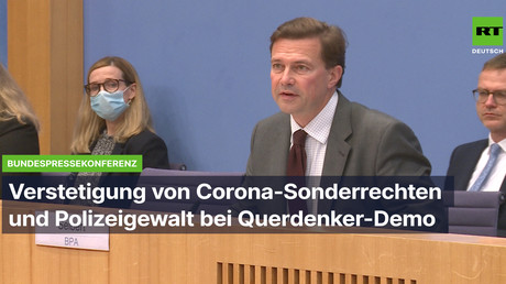 BPK zu "Verstetigung" der Corona-Sonderrechte sowie zu Polizeigewalt bei "Querdenker"-Demonstration