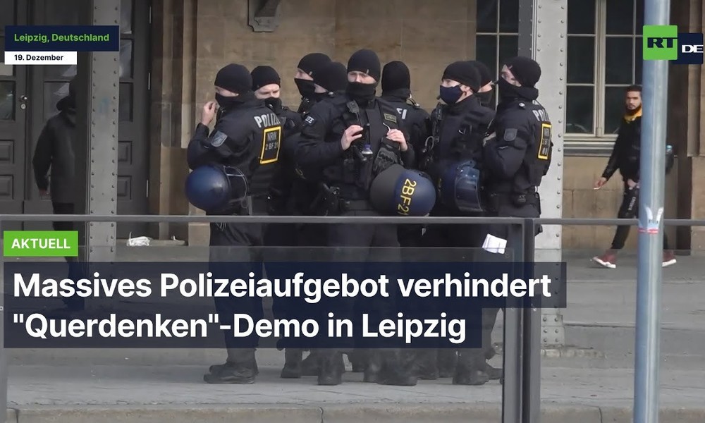 Massives Polizeiaufgebot verhindert "Querdenken"-Demo in Leipzig