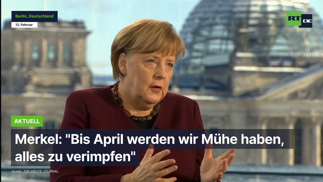 Merkel: "Bis April werden wir Mühe haben, alles zu verimpfen"