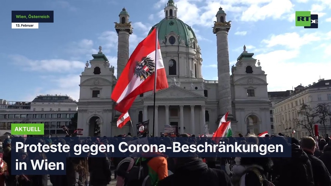 Proteste gegen Corona-Beschränkungen in Wien
