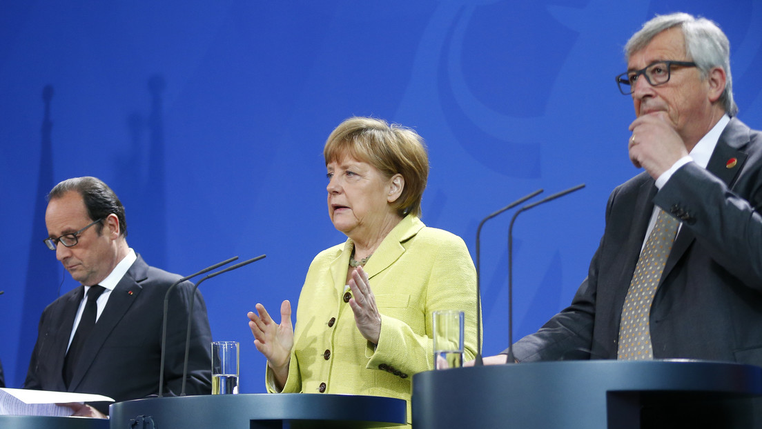 Live: Merkel, Hollande und Juncker geben Pressekonferenz in Berlin