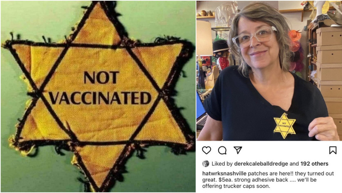 USA: Hutladen bewirbt auf Instagram gelben Anti-Impf-Aufnäher im Stil des "Judensterns"