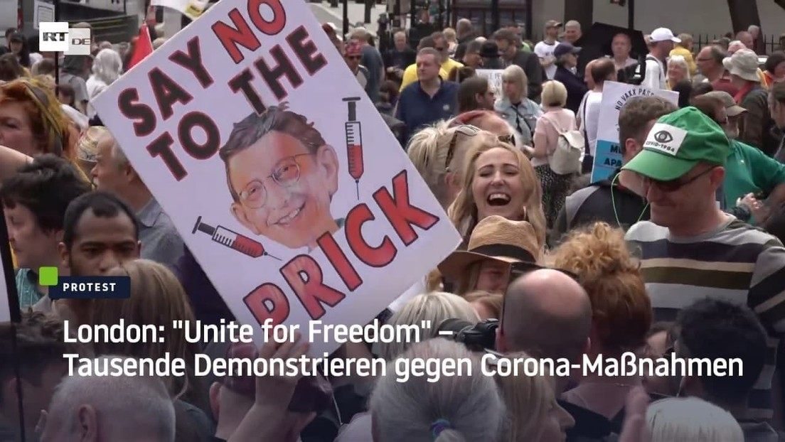 London: "Unite for Freedom" – Tausende demonstrieren gegen Corona-Maßnahmen