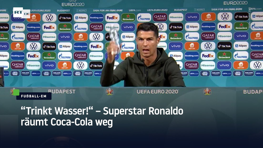 "Trinkt Wasser!" – Superstar Ronaldo räumt Coca-Cola bei EM-Pressekonferenz weg