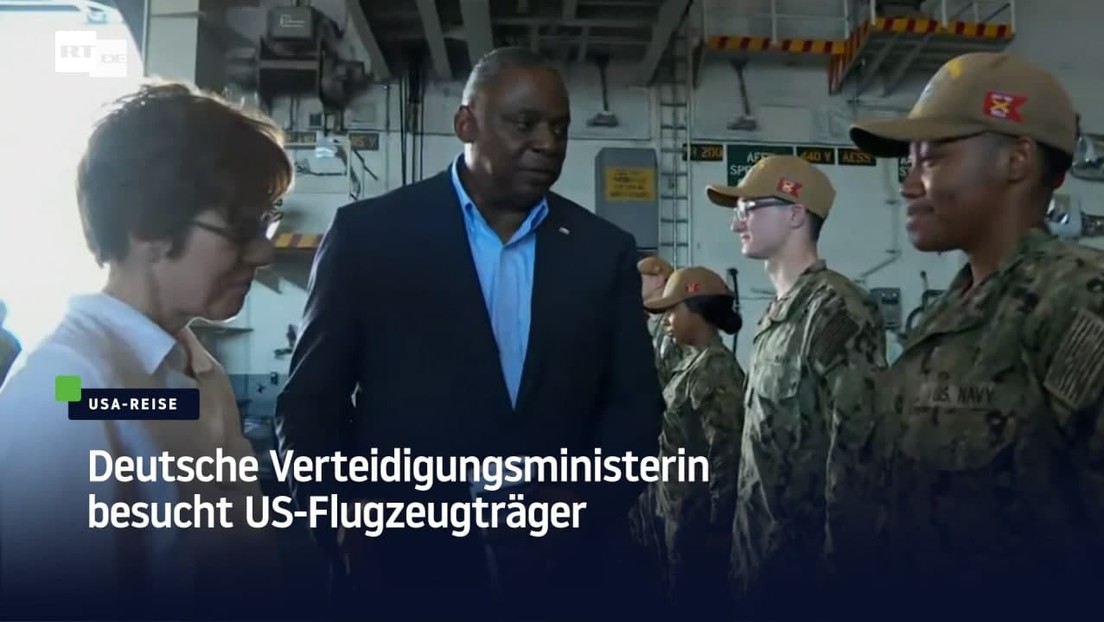 Verteidigungsministerin Kramp-Karrenbauer besucht US-Flugzeugträger