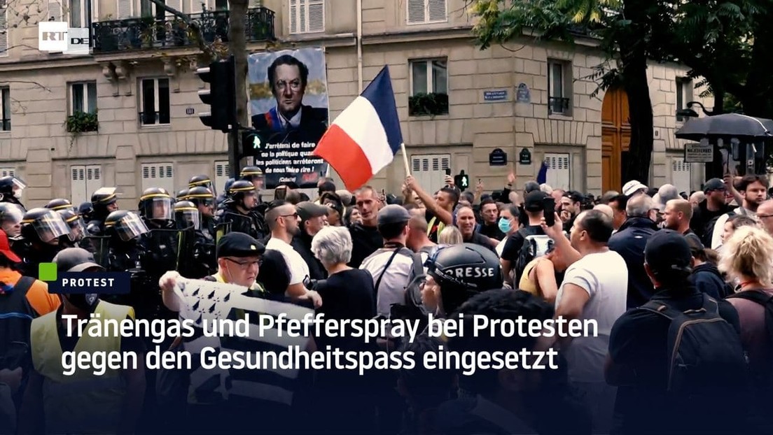 Paris: Tränengas und Pfefferspray bei Protesten gegen den Gesundheitspass eingesetzt