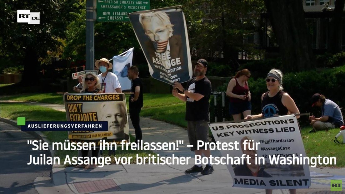 "Müssen Assange freilassen!" – Proteste vor britischer Botschaft in Washington