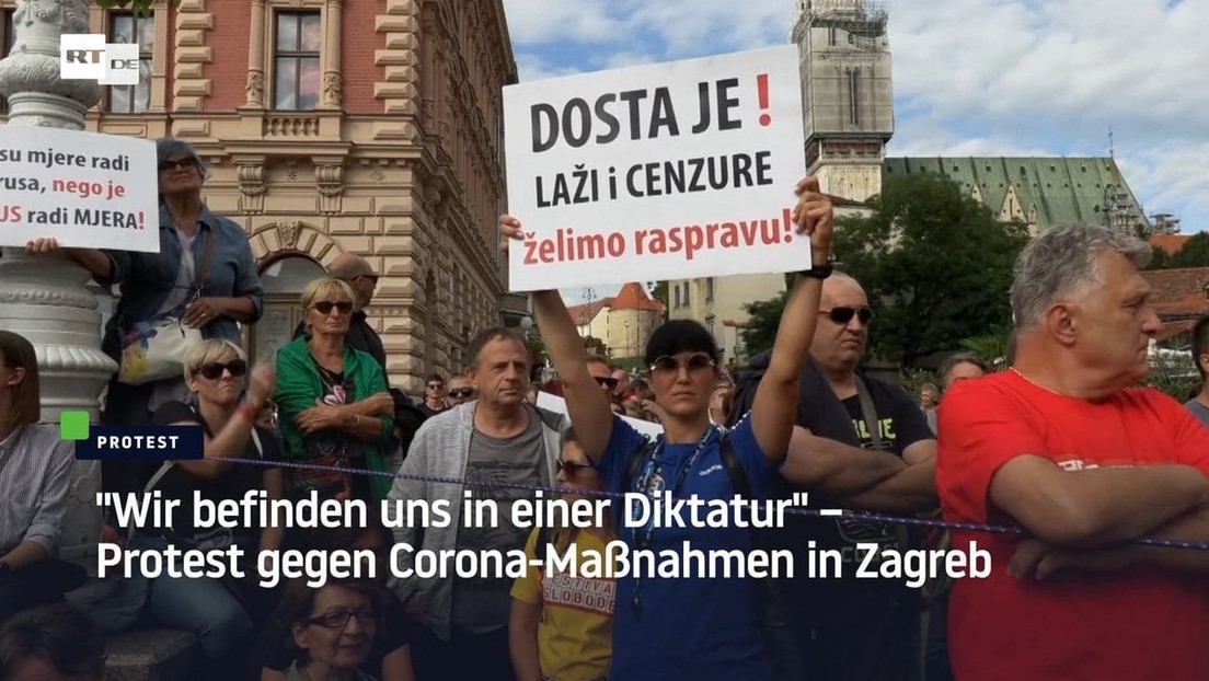 "Wir befinden uns in einer Diktatur" – Protest gegen Corona-Maßnahmen in Zagreb