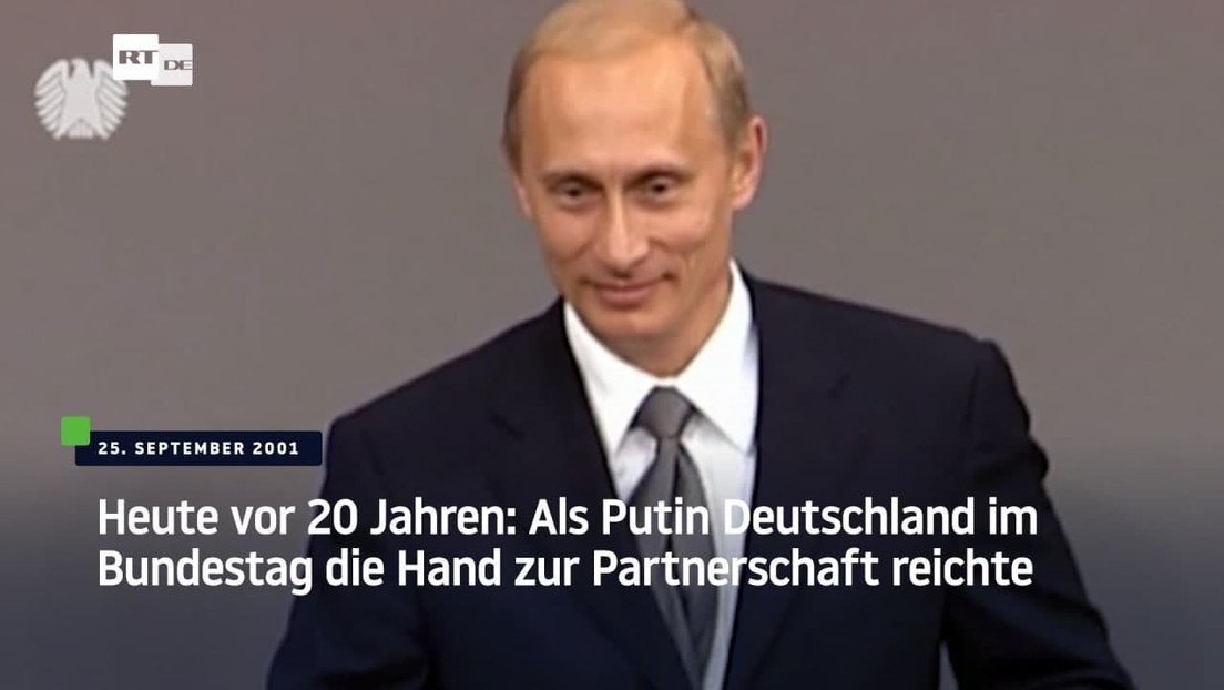 Heute vor 20 Jahren: Als Putin Deutschland im Bundestag die Hand zur Partnerschaft reichte