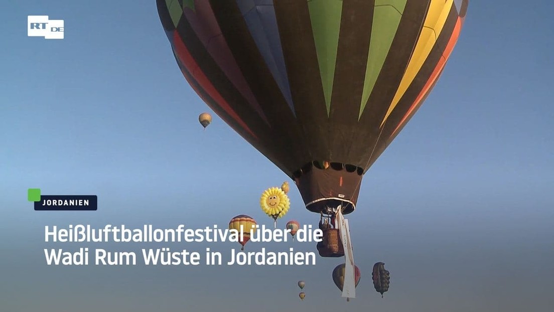 Heißluftballonfestival über dem Wadi Rum in Jordanien