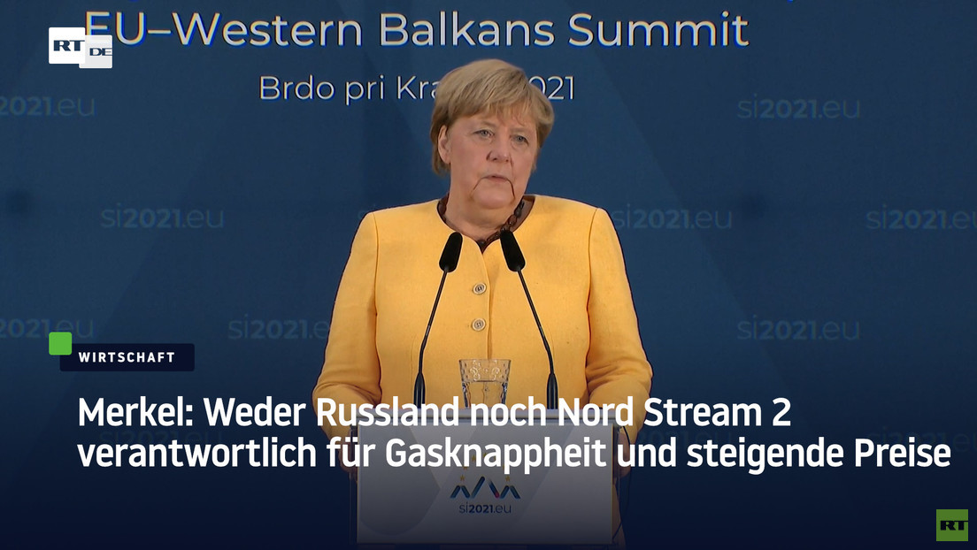 Merkel: Weder Russland noch Nord Stream 2 verantwortlich für Gasknappheit und steigende Preise