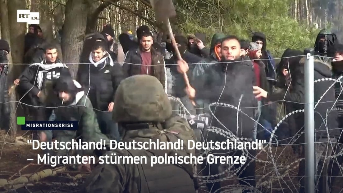 "Deutschland! Deutschland! Deutschland!" – Migranten stürmen polnische Grenze