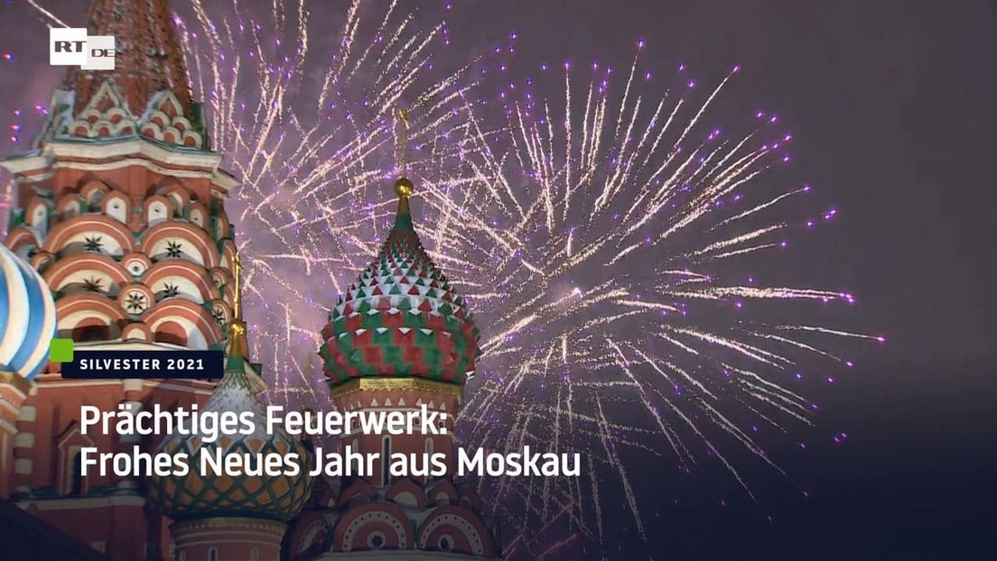 Prächtiges Feuerwerk: Frohes Neues Jahr aus Moskau