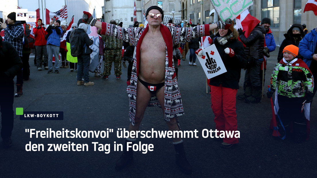 Lkw-Boykott: "Freiheitskonvoi" überschwemmt Ottawa den zweiten Tag in Folge