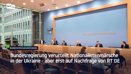 Bundesregierung verurteilt Nationalistenmärsche in der Ukraine - aber erst auf Nachfrage von RT DE