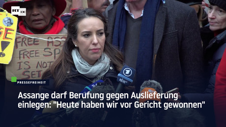 Assange darf Berufung gegen Auslieferung einlegen: "Heute haben wir vor Gericht gewonnen"