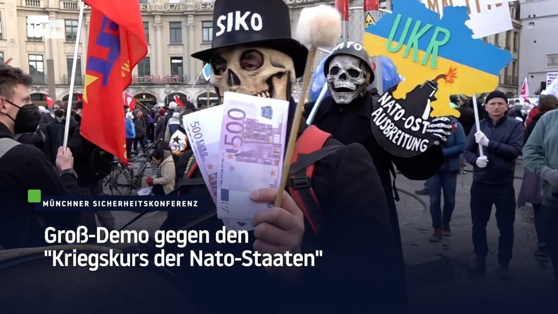 Groß-Demo gegen den "Kriegskurs der Nato-Staaten" anlässlich der Münchner Sicherheitskonferenz