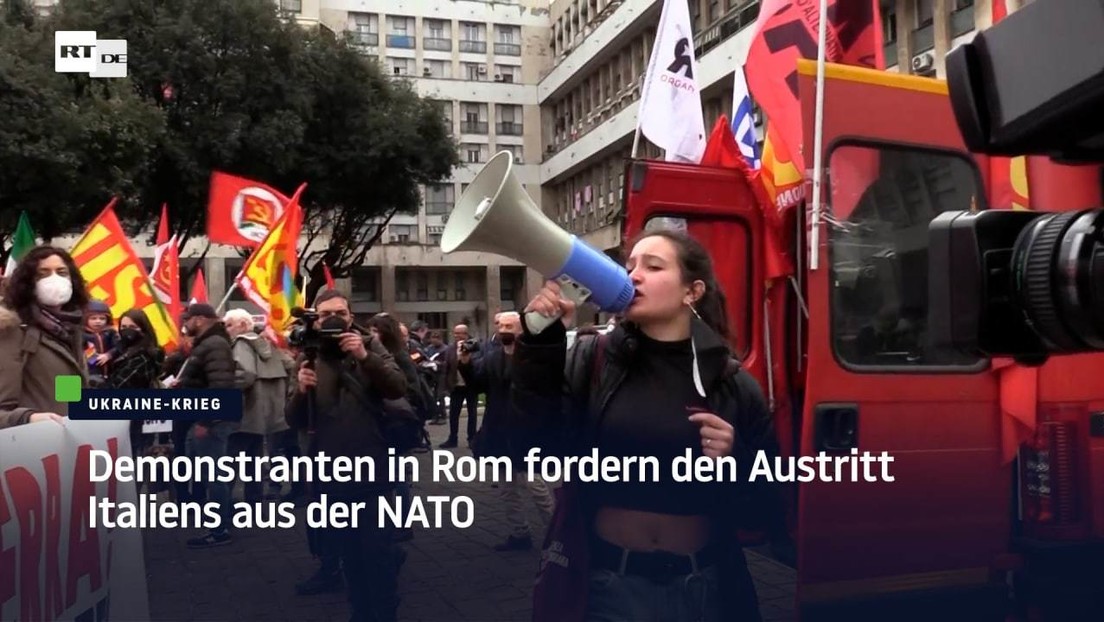 Rom: Demonstranten fordern den Austritt Italiens aus der NATO