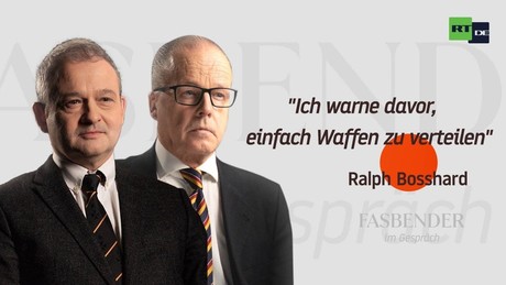 Fasbender im Gespräch mit Ralph Bosshard: "Ich warne davor, einfach Waffen zu verteilen"